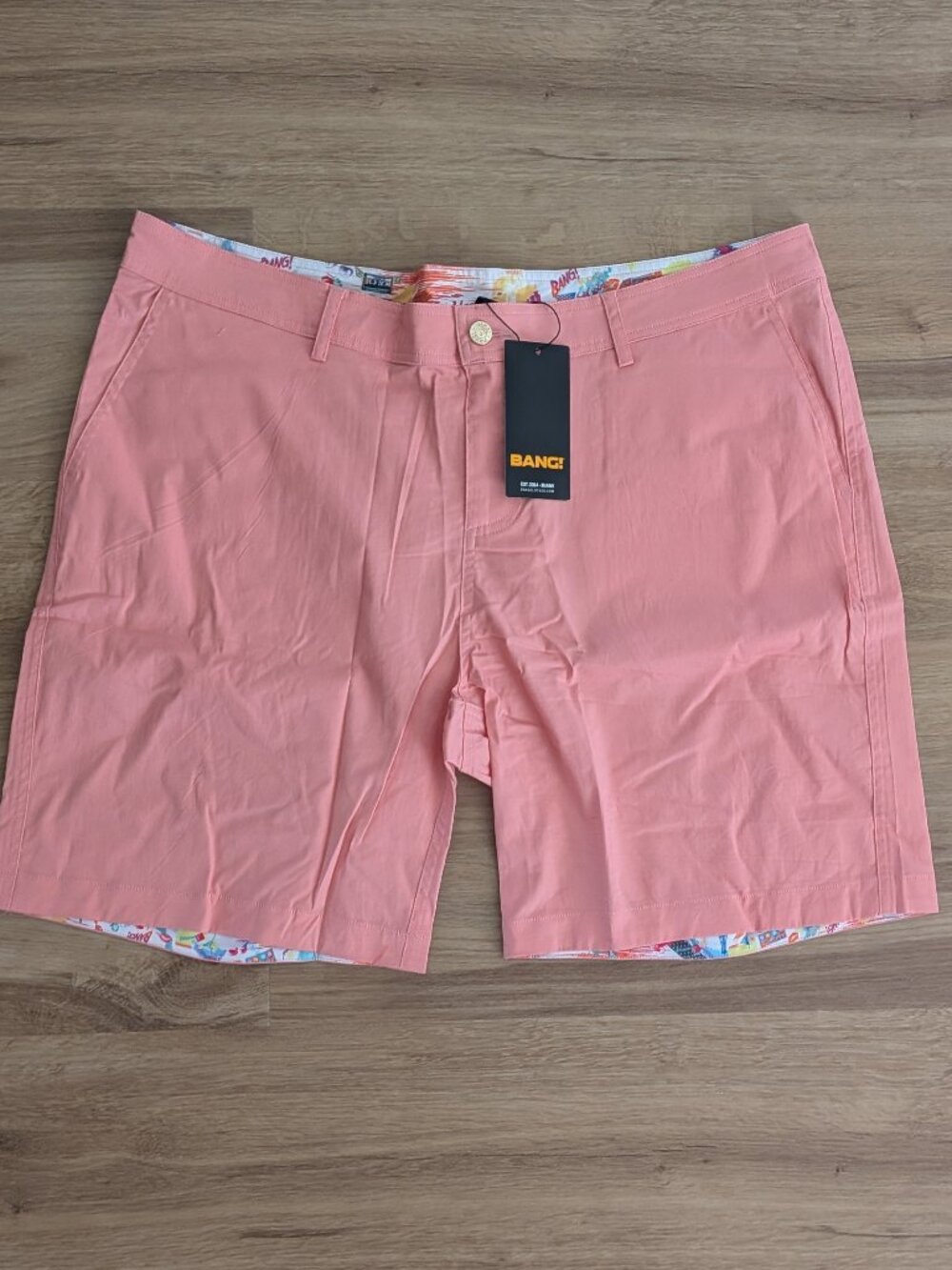 NWT BANG Miami, Bang Clothes Ibiza Pink Street Shorts– Men’s 3XL, Pink